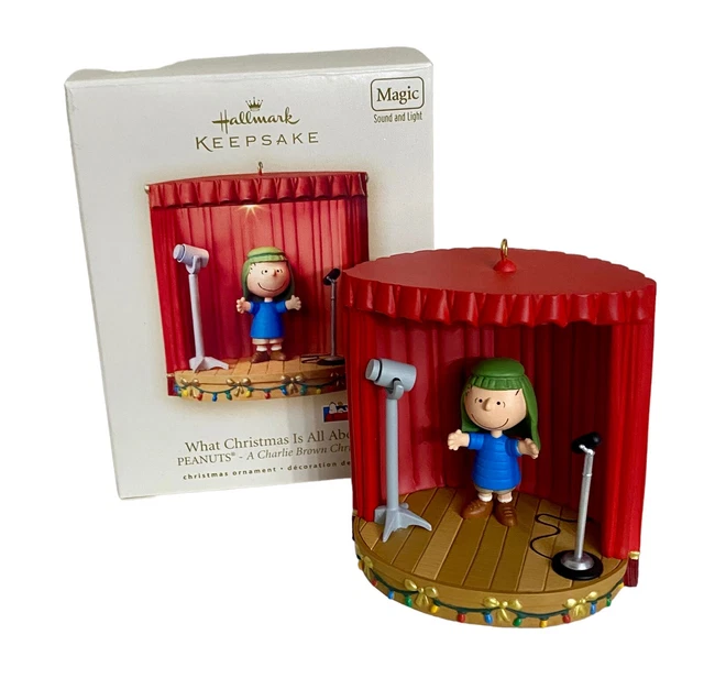 PEANUTS WHAT CHRISTMAS is All About Linus Magic Light Sound Hallmark